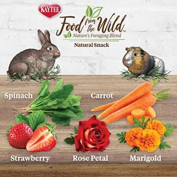 Kaytee Food from The Wild Natural Snack for Pet Rabbits, Guinea Pigs And Other Small Animals, 1 Ounc...