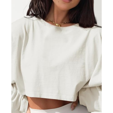 Stylish Hragc Long Sleeve Crop Tops for Women