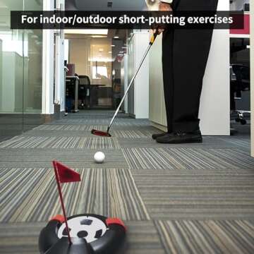 Shu-Ran Golf Automatic Putting Ball Return Cup, Golf Practice Putting Hole Auto Returning Golf Cup T...