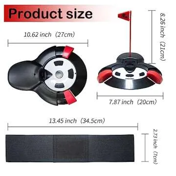 Shu-Ran Golf Automatic Putting Ball Return Cup, Golf Practice Putting Hole Auto Returning Golf Cup Training Aid, Putting Returner for Indoor Outdoor Office Practic Golf Training Aids
