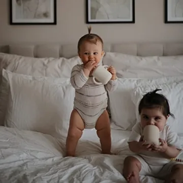 mushie 100% Silicone Baby Sippy Cup | 6 Months+ (Shifting Sand)