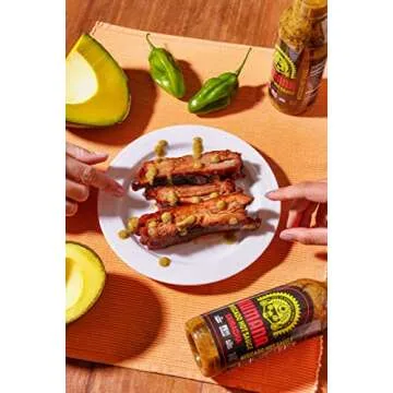 Kumana Avocado Hot Sauce - Made with Ripe Avocados and Habanero Chili Peppers for a Delicious, Creamy & Spicy Flavor. The Perfect Keto and Paleo-Friendly Condiment for Your Meals. No Added Sugar, Gluten-Free and Low-Carb. 13.1 Ounce Bottle