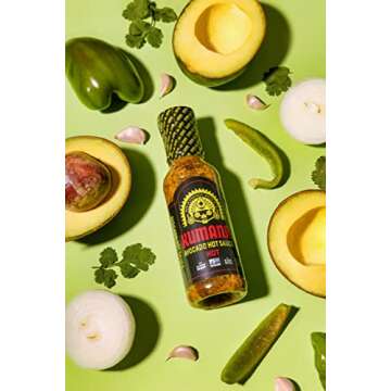 Kumana Avocado Hot Sauce - Made with Ripe Avocados and Habanero Chili Peppers for a Delicious, Creamy & Spicy Flavor. The Perfect Keto and Paleo-Friendly Condiment for Your Meals. No Added Sugar, Gluten-Free and Low-Carb. 13.1 Ounce Bottle
