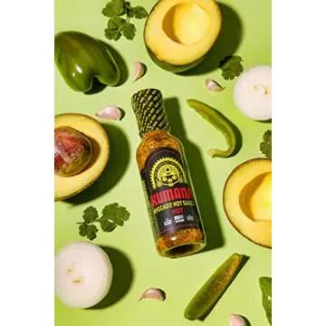 Kumana Avocado Hot Sauce - Made with Ripe Avocados and Habanero Chili Peppers for a Delicious, Creamy & Spicy Flavor. The Perfect Keto and Paleo-Friendly Condiment for Your Meals. No Added Sugar, Gluten-Free and Low-Carb. 13.1 Ounce Bottle