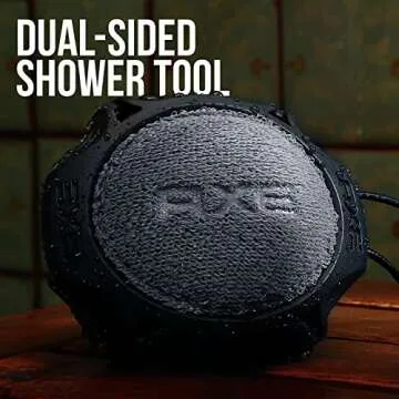 AXE Modern Shower Tool Skin Cleanser for Smoother Skin Detailer Exfoliates and Gently Cleanses One Size 3 Count, Black
