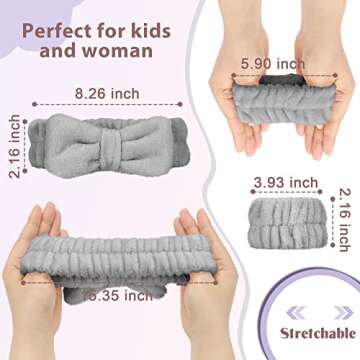 Crosize 7 Pack Headband and Wristband Set for Women