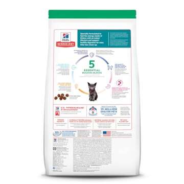 Hill's Science Diet Indoor, Kitten, Easy Litter Box Cleanup, Dry Cat Food, Chicken Recipe, 7 lb Bag