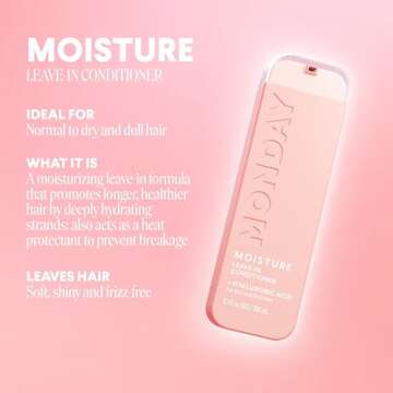 Monday Giftset - Moisture 12oz Shampoo & Conditioner Set & Moisture 5.1oz Leave-In Conditioner