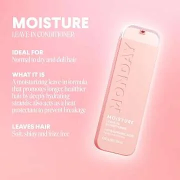 Monday Giftset - Moisture 12oz Shampoo & Conditioner Set & Moisture 5.1oz Leave-In Conditioner