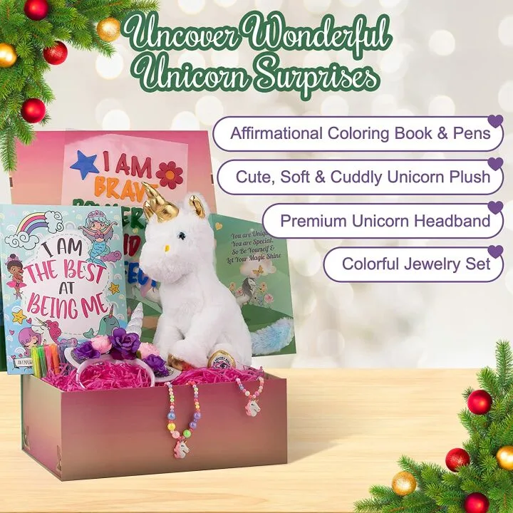 Unicorn Surprise Box with Plush & Crafts for Kids