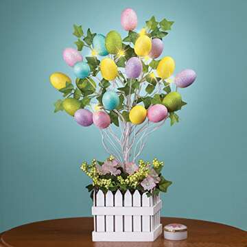Lighted Easter Egg Tree Table Decoration for Festive Vibes