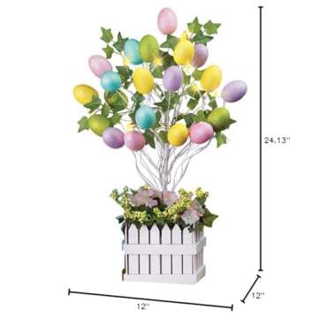 Lighted Easter Egg Tree Table Decoration for Festive Vibes