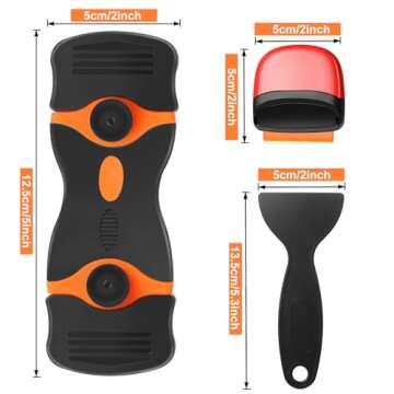 Tallew 9 Pcs Plastic Scraper Tool Sticker Plastic Razor Blade Scraper Plastic Pick Plastic Non Scrat...