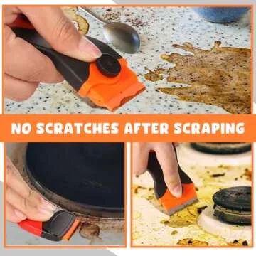 Tallew 9 Pcs Plastic Scraper Tool Sticker Plastic Razor Blade Scraper Plastic Pick Plastic Non Scratch Tool Putty Knife for Window Floor Label Removal Paint Cleaning(Black)