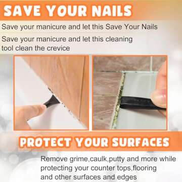 Tallew 9 Pcs Plastic Scraper Tool Sticker Plastic Razor Blade Scraper Plastic Pick Plastic Non Scratch Tool Putty Knife for Window Floor Label Removal Paint Cleaning(Black)