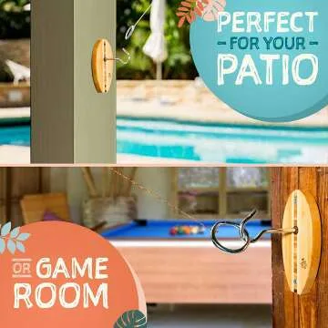 Surfboard Tiki Toss Hook and Ring Game for Everyone