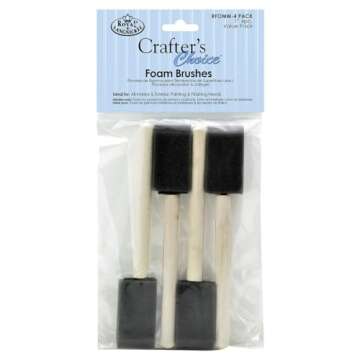 Royal & Langnickel - Crafter's Choice 4 Count 1" Foam Brushes | RFOMW-4PACK