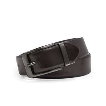 Steve Madden Men's Dress Casual Reversible Leather Belt - Stylish & Versatile