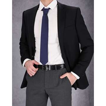 Steve Madden Men's Dress Casual Reversible Leather Belt - Stylish & Versatile