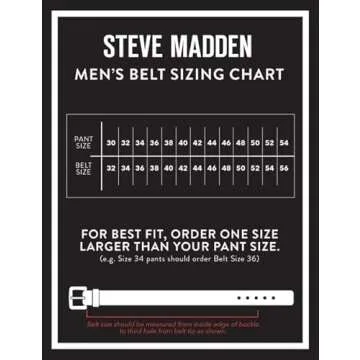 Steve Madden Men's Dress Casual Reversible Leather Belt - Stylish & Versatile