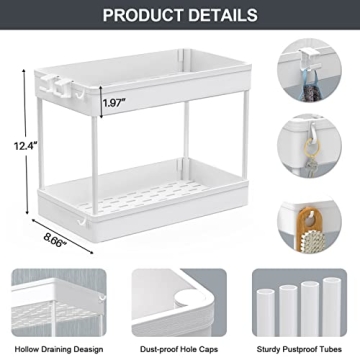 SPACEKEEPER Under Sink Organizer - 2 Tier Storage Solutions