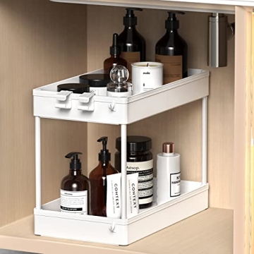 SPACEKEEPER Under Sink Organizer - 2 Tier Storage Solutions