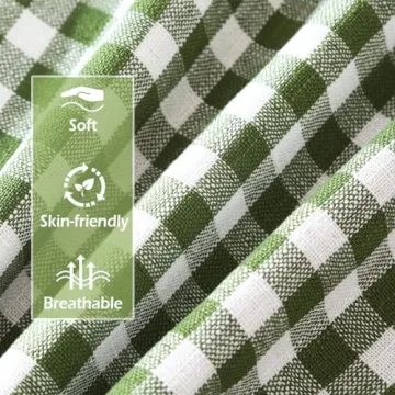 CARRIE HOME Sage Green Plaid Pillow Covers Set of 2