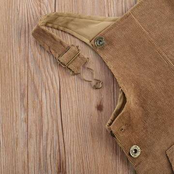 Stylish YOKJZJD Baby Girl Corduroy Pinafore Dress