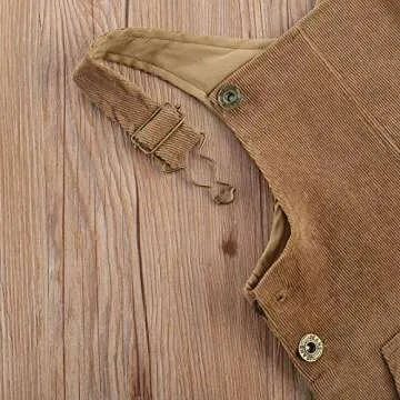 Stylish YOKJZJD Baby Girl Corduroy Pinafore Dress