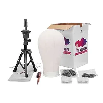 23 Inch Canvas Wig Head with Tripod Stand and Accessories