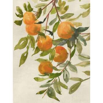 Branch of Oranges I 24x32 UnFramed Art Print by Jacob Q