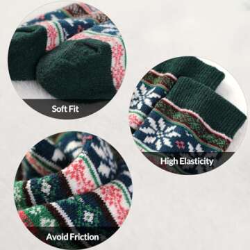 Premillow Wool Socks - Wool Socks For Women/Men, Winter Warm Socks, Super Soft Crew Socks Boot Socks, Thick Knit Cozy Socks