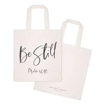 Eco-Friendly Be Still Tote with Bible Verse for All Occasions