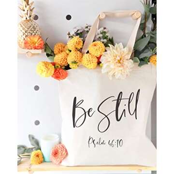 Eco-Friendly Be Still Tote with Bible Verse for All Occasions