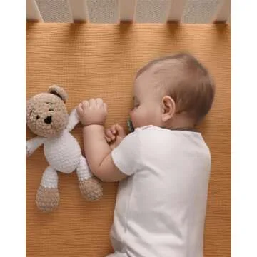 Blissful Diary Muslin Crib Sheets for Girl Boy, Boho Neutral Soft Cotton Baby Sheet for 52''x28'' Standard Crib Mattress, 2 Pack(Retro Yellow&Beige)