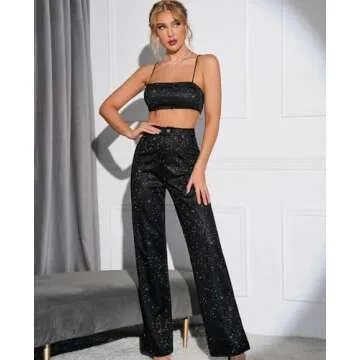 Dazzle in Colysmo Women's Sparkle Sequin Outfit Set