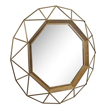 Elegant Stonebriar Gold Geometric Wall Mirror 28.3"