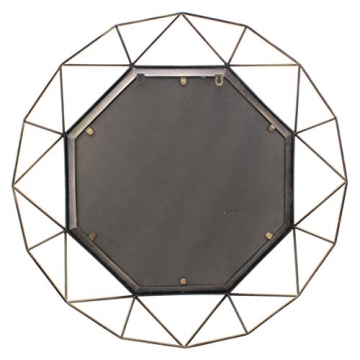 Elegant Stonebriar Gold Geometric Wall Mirror 28.3"