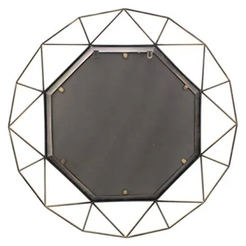 Elegant Stonebriar Gold Geometric Wall Mirror 28.3"