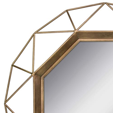 Elegant Stonebriar Gold Geometric Wall Mirror 28.3"