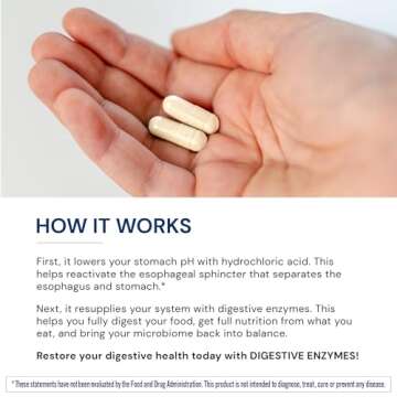 BodyHealth Digestive Enzymes Full Spectrum Digestive Support (180 caps), Betaine, Pepsin, Pancreatin BPP Loaded with Enzymes and Probiotics, Relief for Stomach Bloating, Heartburn, Gas, Constipation