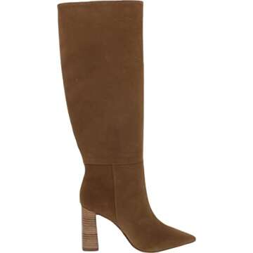 Steve Madden Women's Handles Knee High Boot, Tan Nubuck, 10