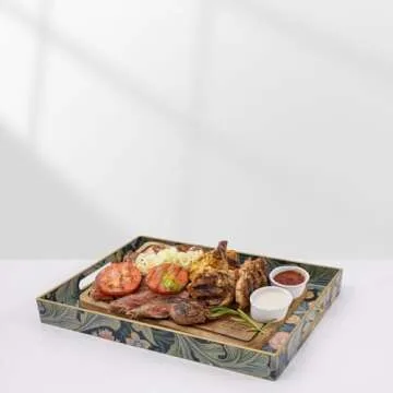 AGIOTA Coffee Table Tray - Stylish Serving Tray with Handles