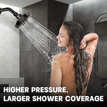 HOPOPRO 5-Mode High Pressure Shower Head for Spa-Like Experience
