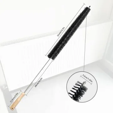 Radiator Cleaner Brush, Radiator Duster, Long Flexible with Wood Handle, Cleaning Brush for Radiator (73CM)
