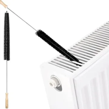 Radiator Cleaner Brush, Radiator Duster, Long Flexible with Wood Handle, Cleaning Brush for Radiator (73CM)