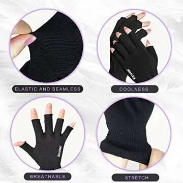 GSAFEME Cotton Fingerless Moisturizing Gloves for Eczema
