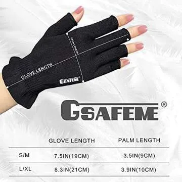 GSAFEME Cotton Fingerless Moisturizing Gloves for Eczema
