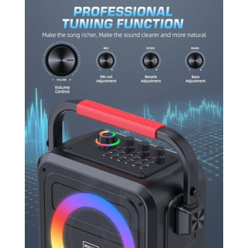 Bluetooth Karaoke Machine with Dual Microphones