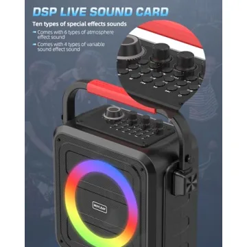 Bluetooth Karaoke Machine with Dual Microphones